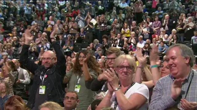 Ovation at Labour conference