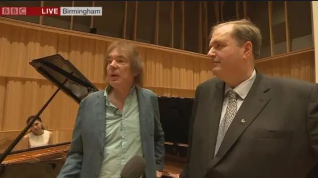 Professor Julian Lloyd Webber and Birmingham City University Vice-Chancellor, Professor Philip Plowden