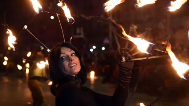 A fiery celebration opened Polish city Wroclaw's year as 2016 Capital of Culture