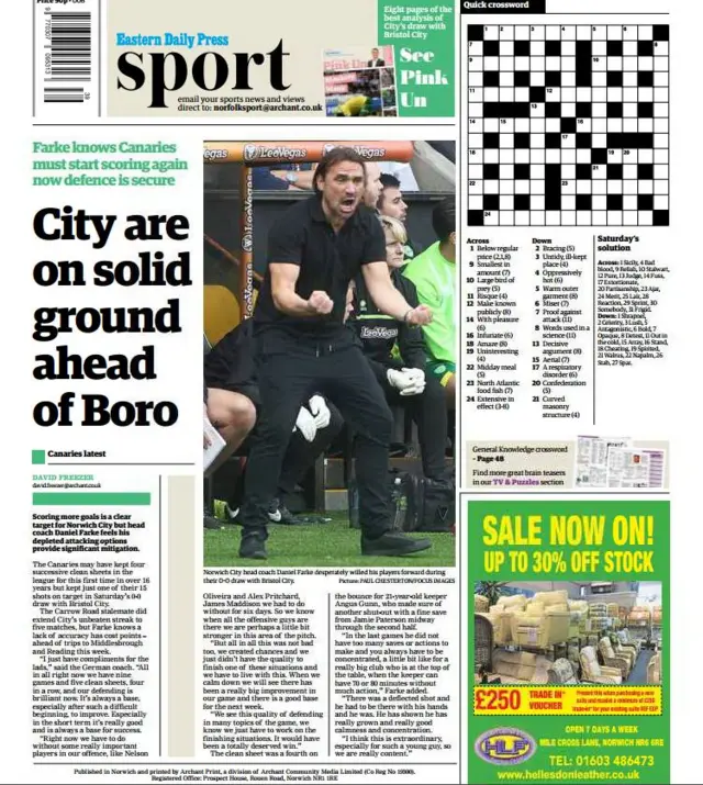 Back page of the EDP