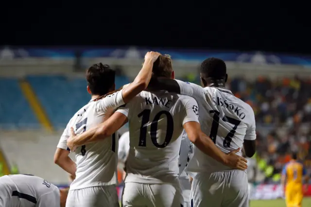 Tottenham celebrate