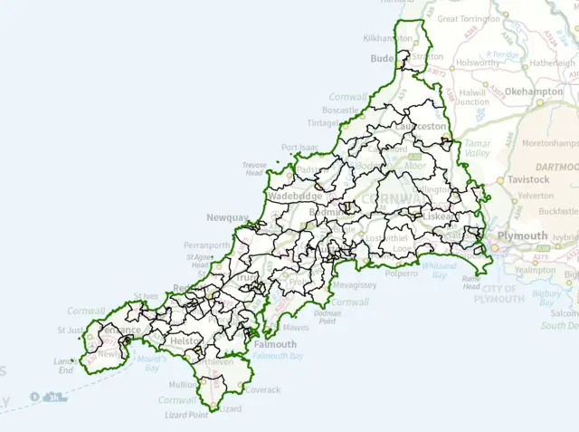 Cornwall map