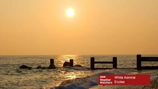 Sunrise over beach