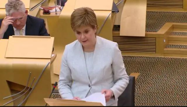 Nicola Sturgeon announced the workiing group during the programme for government