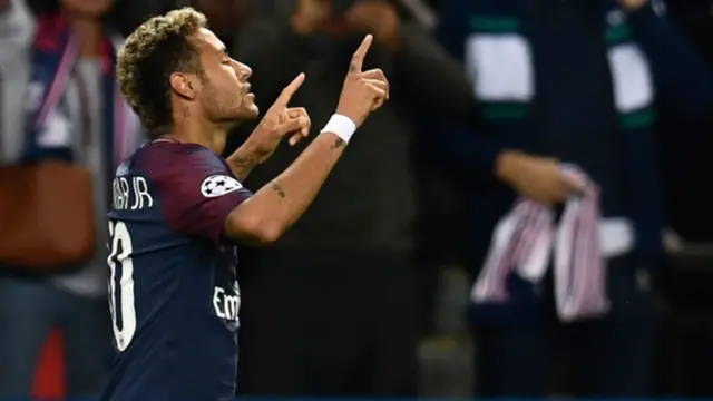 Neymar celebrates