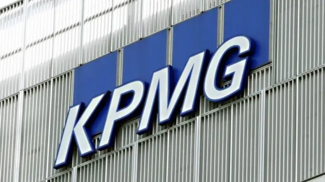 KPMG logo seen on a building