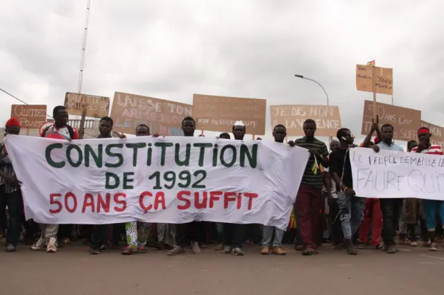 Protestors in Togo