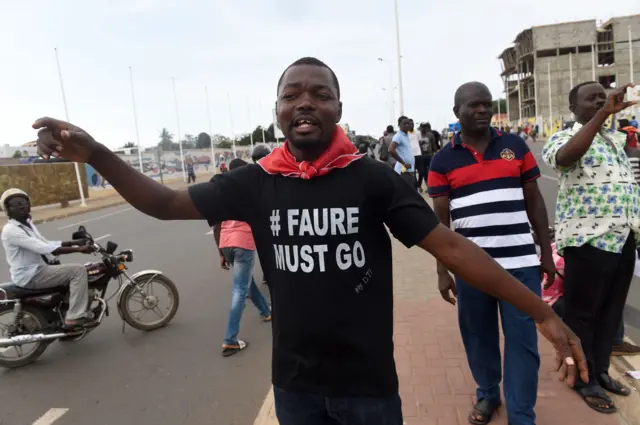 A protestor