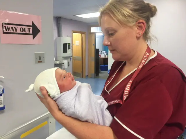 Kelly Sagnella and baby Rory at Ipswich Hospital