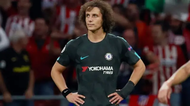 David Luiz looks dejected