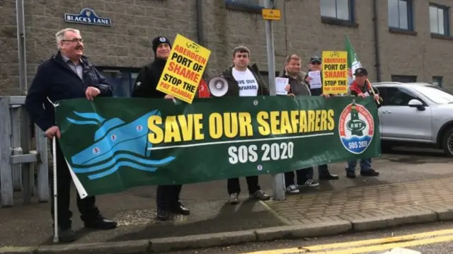 Shipping protest held in Aberdeen