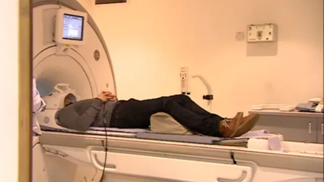 Man having a brain scan