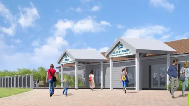 Artist's impression of proposed entrance to bar and leisure complex