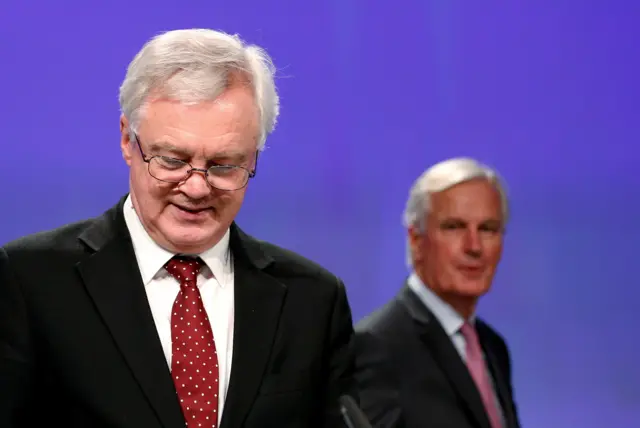 David Davis and Michel Barnier