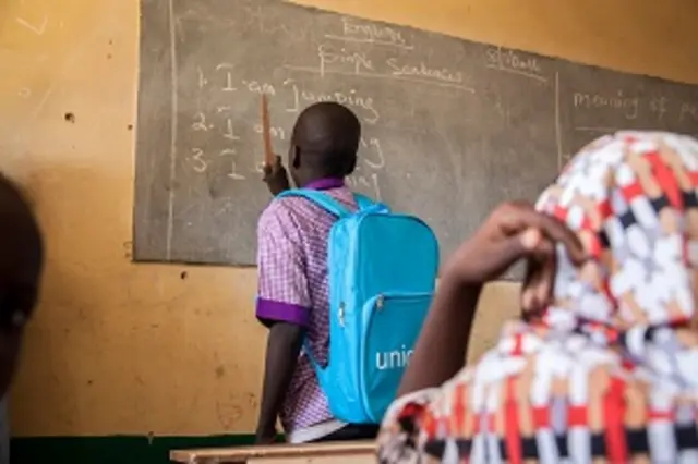 Boy in a classroom