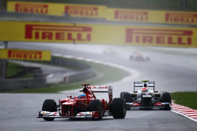 Fernando Alonso and Sergio Perez