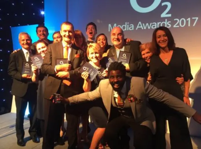 Here are all the winners from our region at the O2 Media Awards last night.