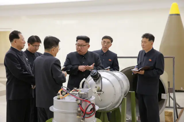 Kim Jong-un and a hydrogen bomb