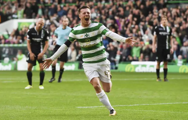 Celtic's Callum McGregor celebrates