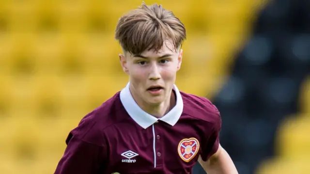 Hearts midfielder Harry Cochrane