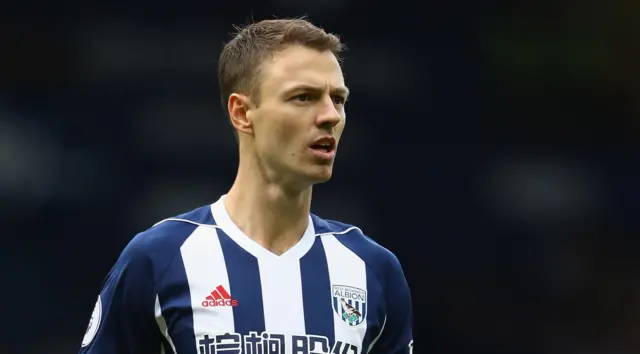 West Brom defender Jonny Evans