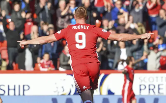 Adam Rooney scored a hat-trick