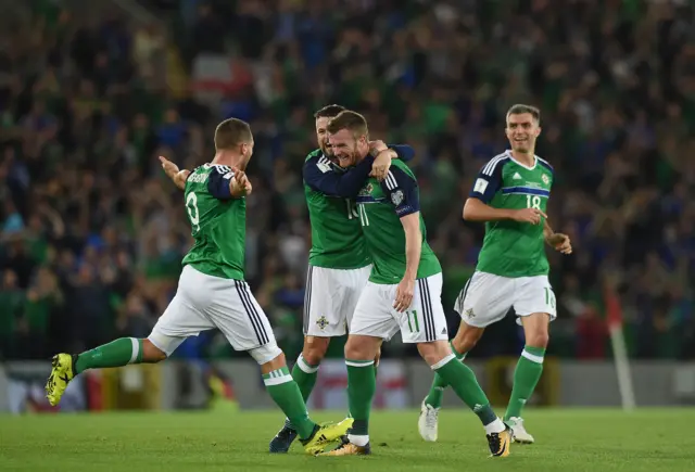 Chris Brunt scores for Northern Ireland