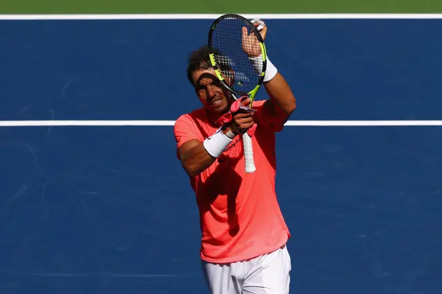 Rafael Nadal of Spain celebrates