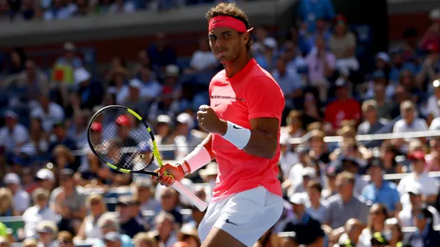 Rafa Nadal celebrates