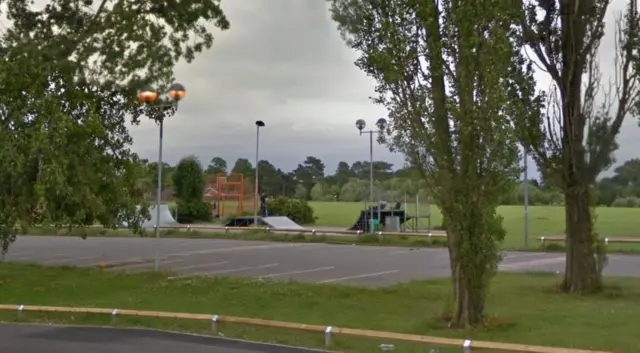 The skate park on King George V Playing Fields, Crewe