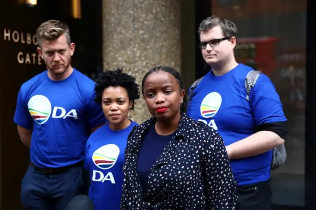 DA members posing for photographs