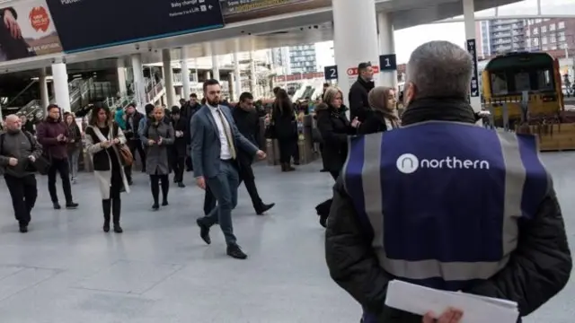 Northern rail member on strike