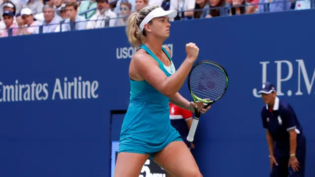 CoCo Vandeweghe celebrates