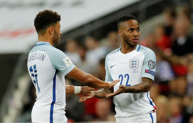 Raheem Sterling and Alex Oxlaide-Chamerlain