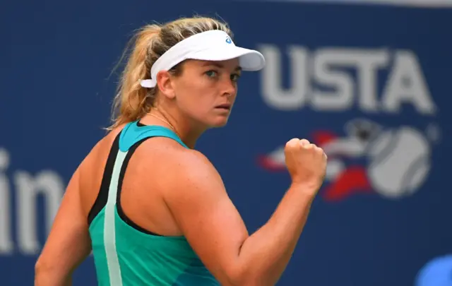 CoCo Vandeweghe of the US celebrates a point