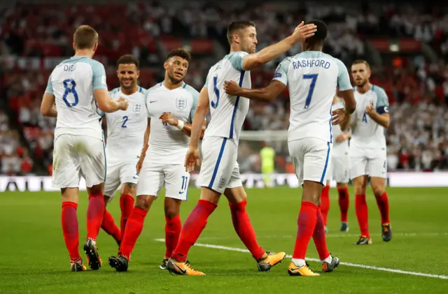 England celebrate