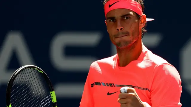 Rafael Nadal of Spain celebrates