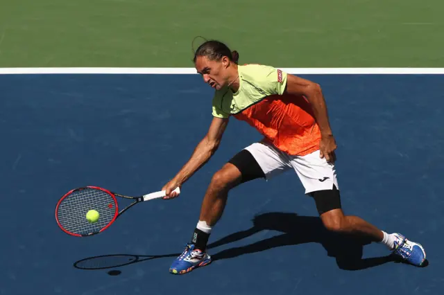 Alexandr Dolgopolov of Ukraine returns