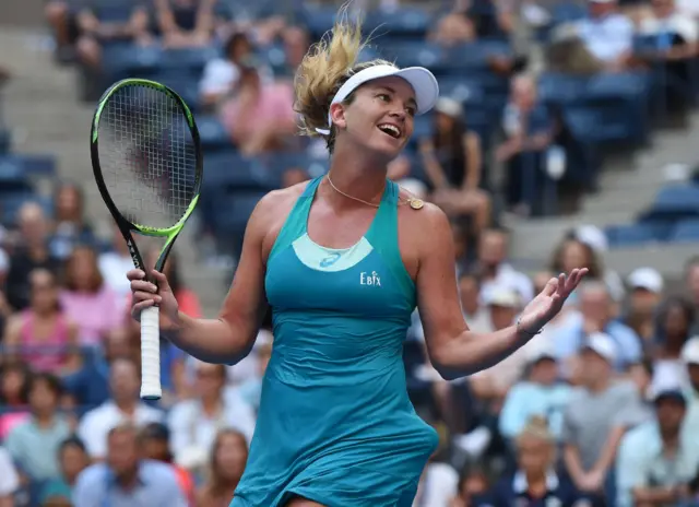 CoCo Vandeweghe of the US celebrates