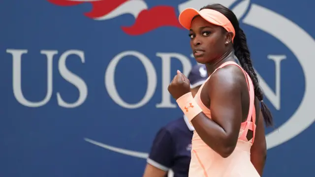 loane Stephens of the United States celebrates