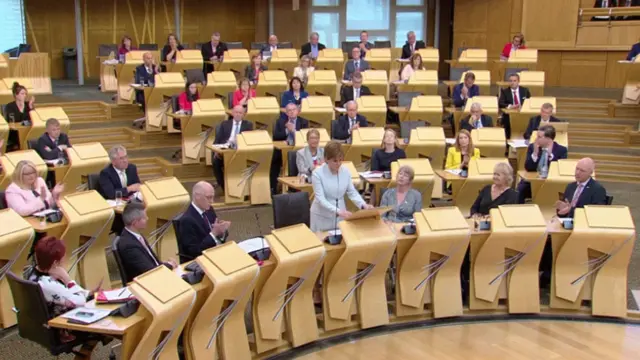 Nicola Sturgeon and MSPs