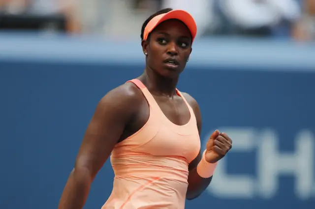 Sloane Stephens of the United States celebrates