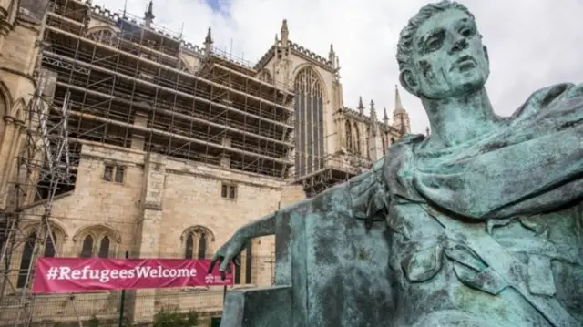 Scaffolding at York Minster