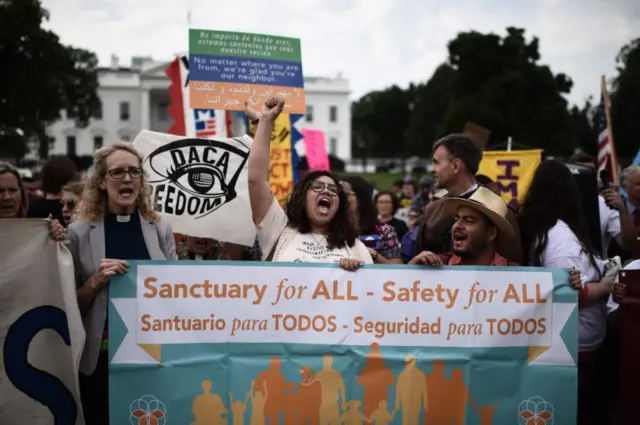 protests outside the White House