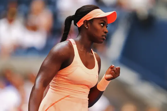 Sloane Stephens celebrates