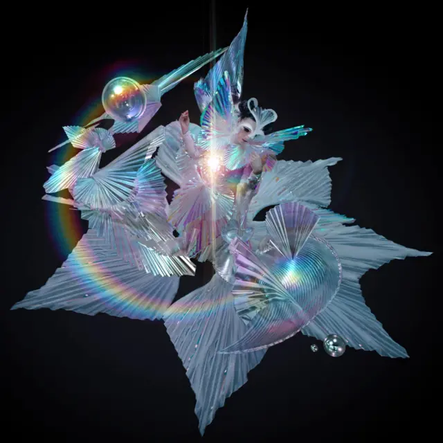 The art accompanying Bjork's announcement of her new single, The Gate