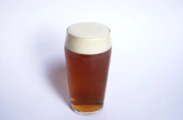 A glass of beer