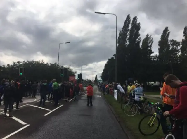 Crowds at Tour of Britain finish line in Scunthorpe