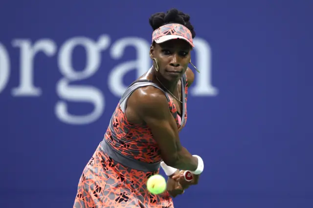 Venus Williams of the United States returns