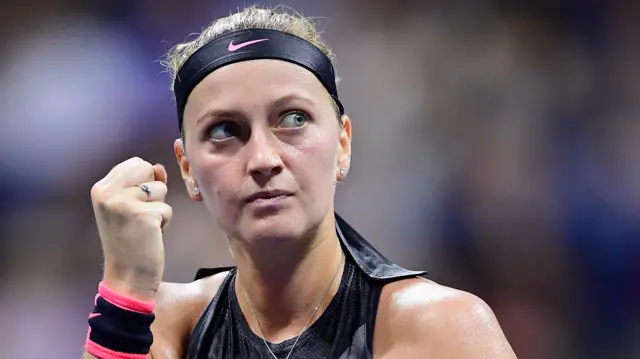 Petra Kvitova of Czech Republic celebrates